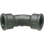 Raccord en fonte malleable, noir coude 45°, 11/2" (fem/fem) Type 41