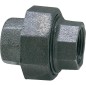 Raccord en fonte malleable, noir Raccord a vis 3/4" (fem/fem) Type 330, joint plat