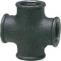 Raccord en fonte malleable, noir Piece en croix 90°, 11/2" filet femelle Type 180