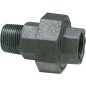 Raccord en fonte malleable, noir Raccord a vis 1/2" (fem/male) Type 331, joint plat