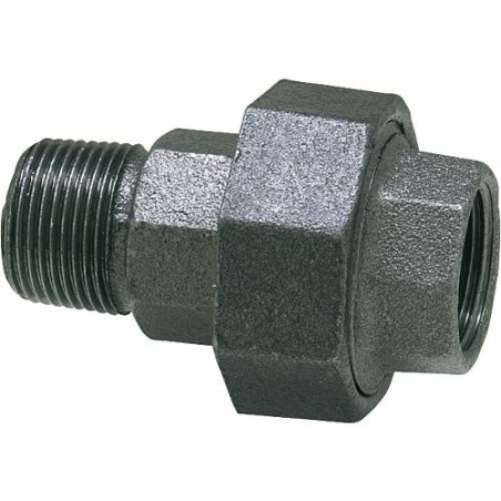 Raccord en fonte malleable, noir Raccord a vis 3/8" (fem/male) Type 341, joint conique