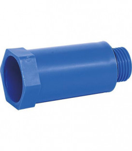 bouchon 1/2" avec filetage plastique bleu