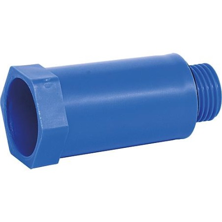 bouchon 1/2" avec filetage plastique bleu