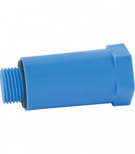 bouchon 1/2" avec filetage plastique bleu