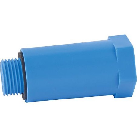 bouchon 1/2" avec filetage plastique bleu