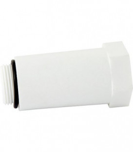 bouchon 3/4" avec filetage plastique blanc