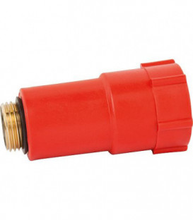 Bouchon avec filetage laiton DN15 (1/2") rouge