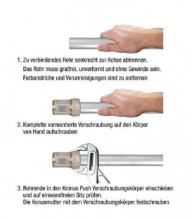 Kronos Push raccord 3/8" Femelle