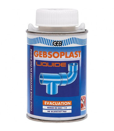 Gebsoplast Liquide Colle pour PVC Boite 250 ml