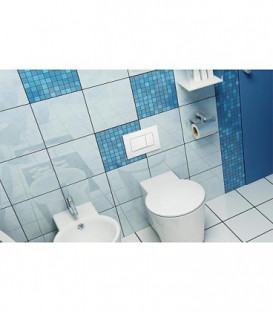 Plaque de commande Ecko Evenes - pour WC 189 blanche