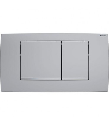 Plaque de commande Twinline 30 2 quantites, chrome mat avec bandes decoratives, brillant