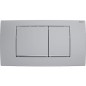 Plaque de commande Twinline 30 2 quantites, chrome mat avec bandes decoratives, brillant