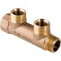 Repartiteur Geberit triple DN20(3/4") x DN20 (3/4") eurocone bronze