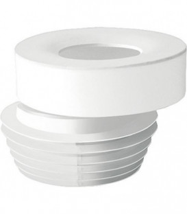 Raccord de WC excentrique 20 mm diam. 100-110, couleur : blanc