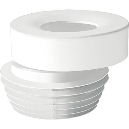 Raccord de WC excentrique 20 mm diam. 100-110, couleur : blanc