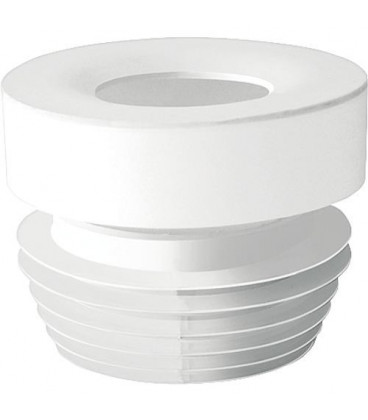 Raccord droit de WC diam. 100-110mm, couleur blanc