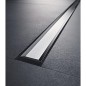 Canivelle de douche Cleanline20 300-1300mm, cadre inox revetement noir