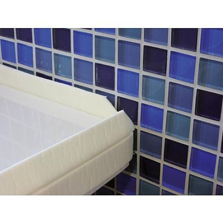 Bande d´isolation bord baignoire 3.300 x 50 x 4 mm - blanc bande PE autocollante
