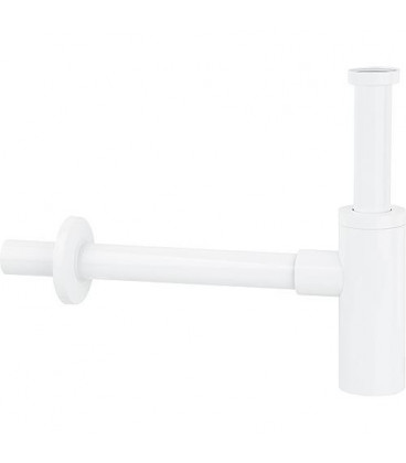 Siphon Design DN32 (11/4") inox, mat blanc