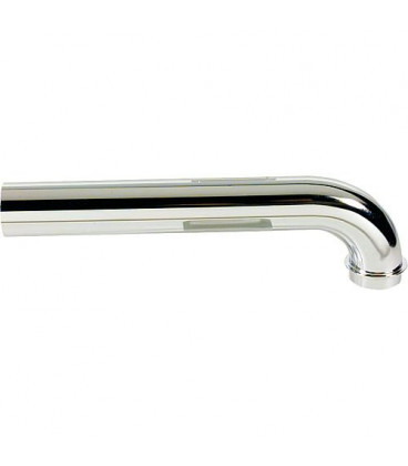 Coude de sortie 90° laiton chrome sans écrou tournant 32 x 220 mm