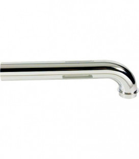 Coude de sortie 90° laiton chrome sans écrou tournant 32 x 250 mm