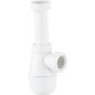 Siphon bouteille en PP sans tube mural ni rosace, diam. 32x11/4 hauteur pot 80 mm