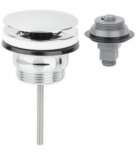 Vanne a tige 2 en 1 DN32 (11/4"), inox chromé Clicker ou fixe