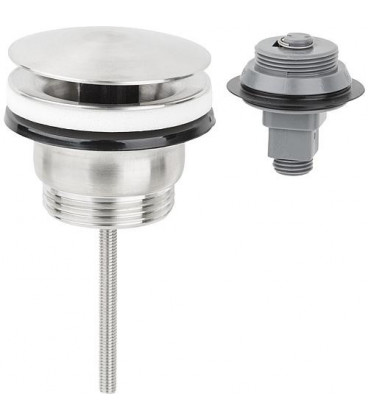 Vanne a tige 2 en 1 DN32 (11/4"), inox mat Cliekcer ou fixe