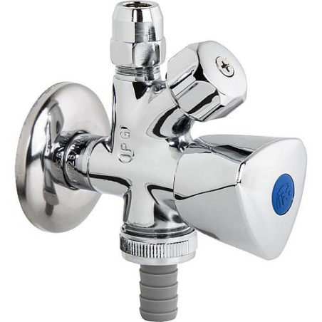 Valve combinée 1/2" autoetanche chrome poli controle PA (lourd)