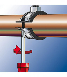Collier d attache articulé pour tuyaux FGRS Plus 25-30 M8/M10 Plage de serrage 25 - 30 mm