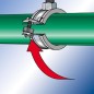 Collier d attache pour tuyaux en plastiq FKS Plus 59-63 Plage de serrage 56 - 63 mm