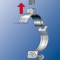 Collier d'attache pour tuyaux FRSN Plage de serrage 38-43 mm (1 1/4") Filet de raccord M8/M10