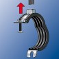 Collier de tuyau FRS A2 Plage de serrage 40-46 mm (1 1/4") filet de raccord M8
