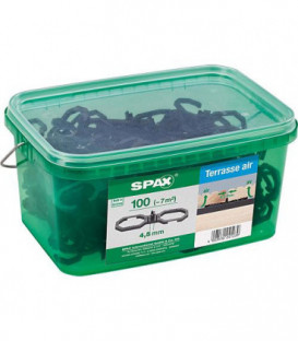 Espaceur SPAX largeur joint 4,5mm, convient pr ca. 7,0m², 1 seau avec 100 pcs.