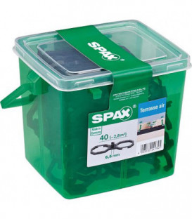 Espaceur SPAX largeur joint 6,5mm, convient pr ca. 2,8m², 1 seau avec 40 pcs.