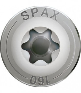 Vis tete plate SPAX® inox A2 filetage partiel T - STAR Plus Diam 8,0 x 80 mm, 50 pcs