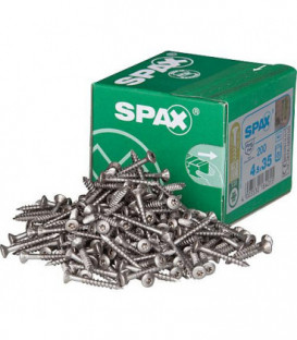Vis tete bombee SPAX® inox A2 filetage partiel T - STAR Plus Diam 4,5 x 50 mm, 200 pcs