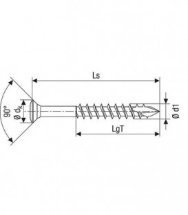 Vis tete bombee SPAX® inox A2 filetage partiel T - STAR Plus Diam 5,0 x 100 mm, 100 pcs