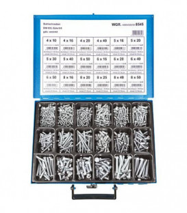 Mallette d'assortiment compose de Vis a tete hexagonale DIN 933 8.8 galvanisées