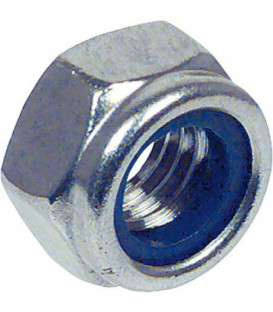 Ecrou hexagonal de securite avec Bague en plastique A2 DIN 985 M 3, Emballage 100