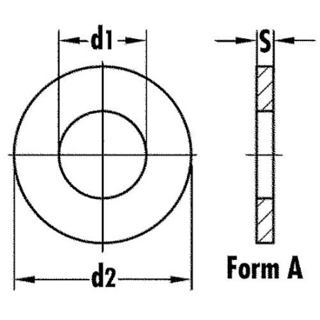 Rondelles inox A4 DIN 9021/ISO 7093-1, M16 emballage 100 pieces