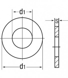 rondelle carrosserie A2 D1 6,4mm x D2 20mm UE 500