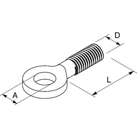 Boulon a oeillet M 10 x 25