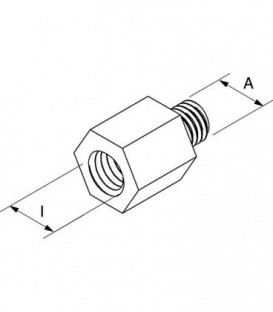 Reduction RD Type : RD M8/M6 filet fem M8 / filet male M6