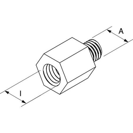 Reduction RD Type : RD 1/2"M10 filet fem 1/2"/ filet male M10