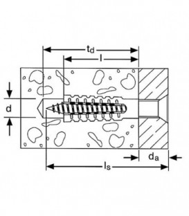 Cheville metallique a expansion Fischer FMD Type FMD 8x60 emballage 50 pcs