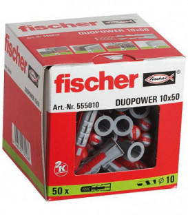 Chevilles Fischer paquet Duopower 10x50, 10 x UE 50 pces