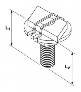 Boulon a tete rectangulaire avec angles abattus FHS CLIX S M12 x 60mm