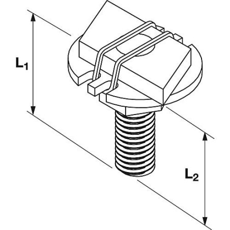 Boulon a tete rectangulaire avec angles abattus FHS CLIX S M12 x 60mm