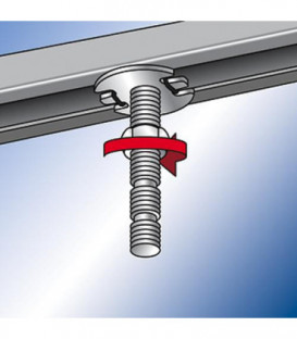 Corps boulon a tête rect. avec angles rabattus FHS Clix S 8 x 40